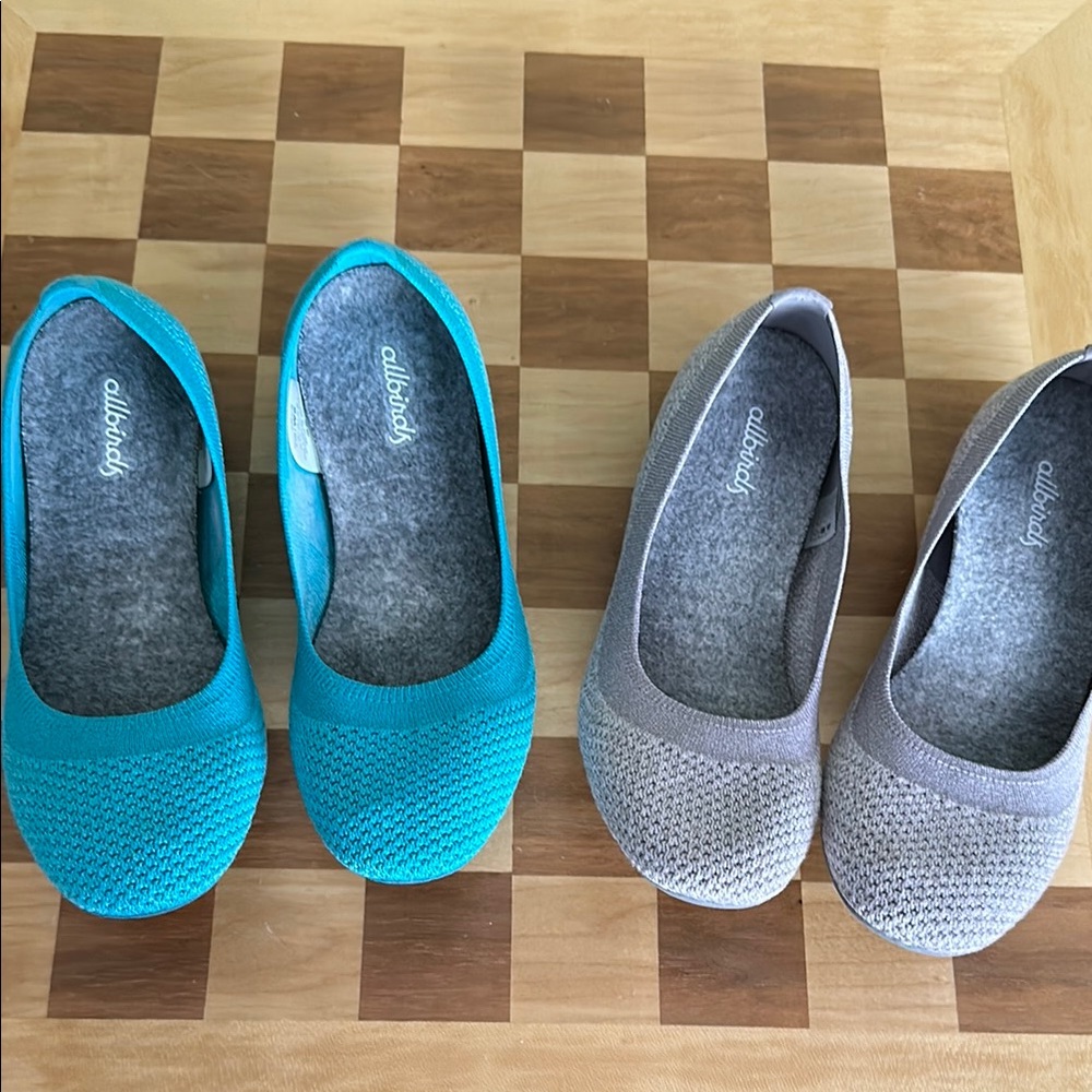 Allbirds Women's Bright Blue and Lavender Flats Size 6